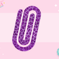 JUMBO PAPER CLIP SUB TRANSFER - PURPLE CHEETAH