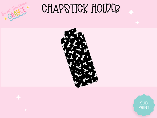 CHAPSTICK HOLDER- COW PRINT