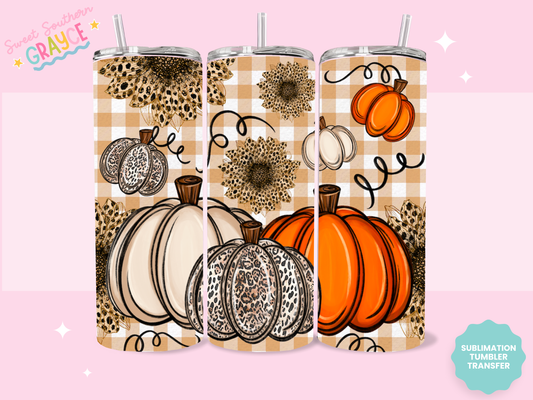 20oz SUBLIMATION TRANSFER - FALL PUMPKINS