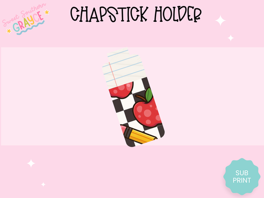 CHAPSTICK HOLDER- APPLE PAPER