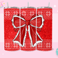 20oz SUBLIMATION TRANSFER - RED CHRISTMAS BOW