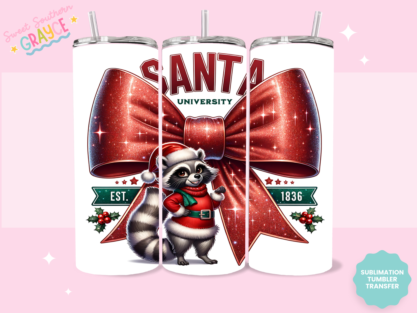 20oz SUBLIMATION TRANSFER - SANTA UNIVERSITY