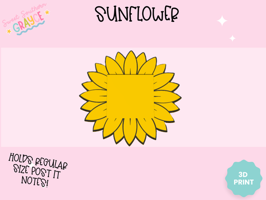 3D STICKY NOTE HOLDER- SUNFLOWER