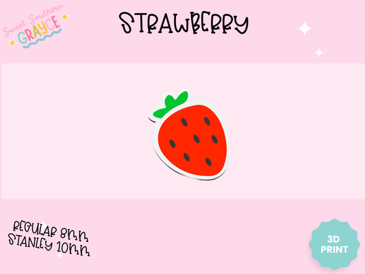 3D STRAW TOPPER- STRAWBERRY