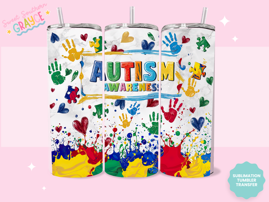 20oz SUBLIMATION TRANSFER - AUTISM AWARENESS