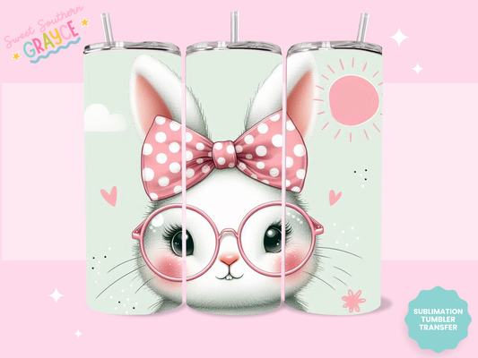 20oz SUBLIMATION TRANSFER - CUTE EASTER BUNNY