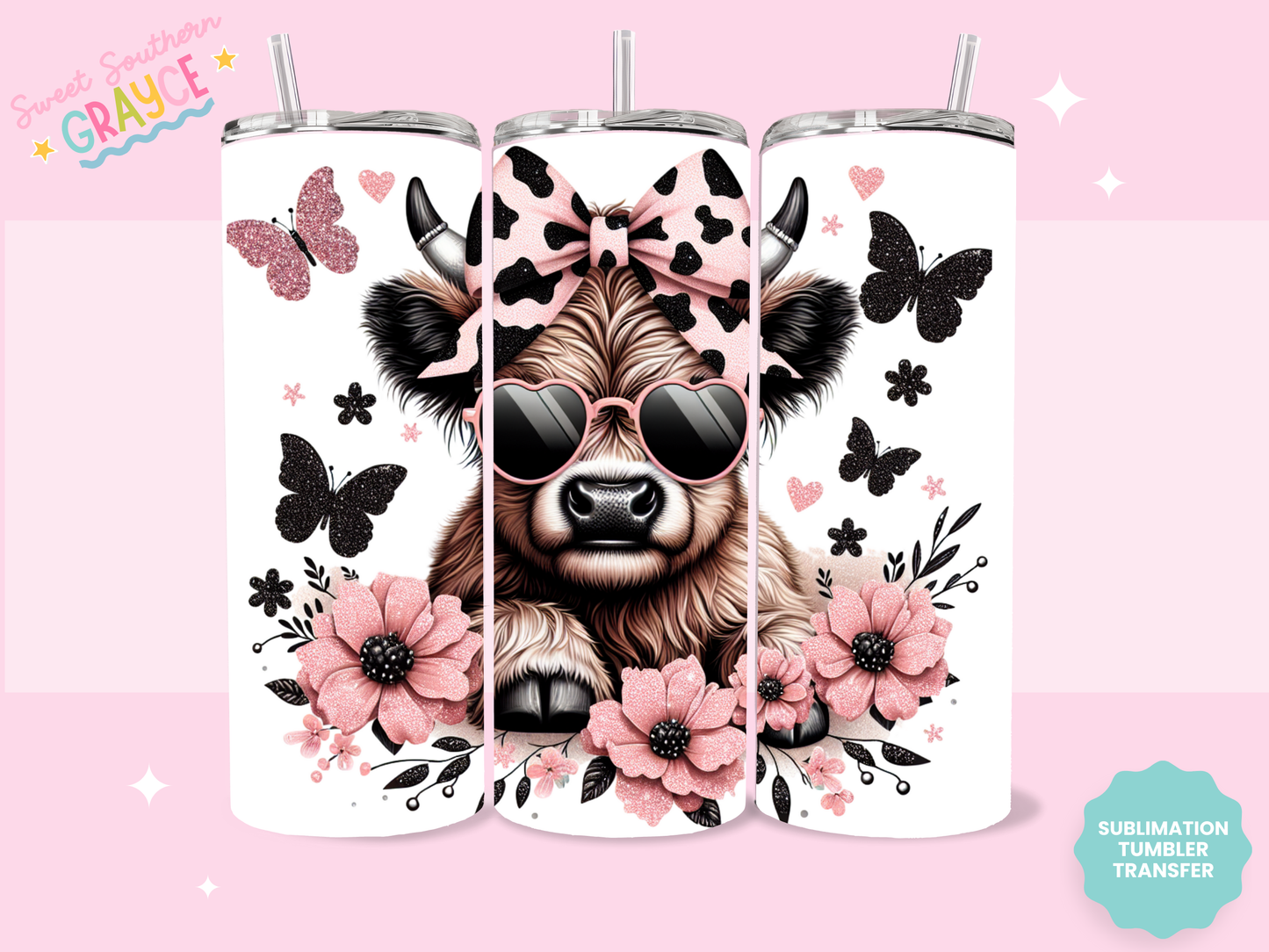 20oz SUBLIMATION TRANSFER - SASSY COW