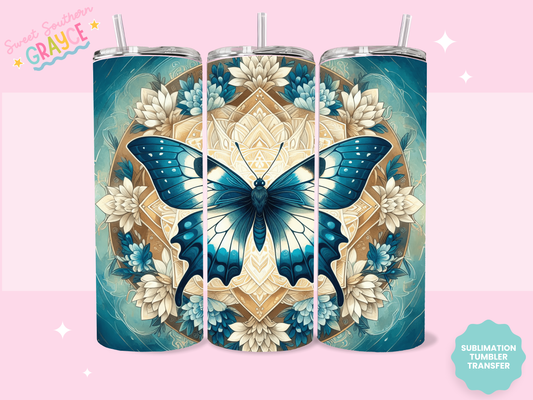 20oz SUBLIMATION TRANSFER - BUTTERFLY