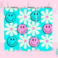 20oz SUBLIMATION TRANSFER - TEAL AND PINK SMILEY