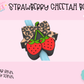 3D STRAW TOPPER- STRAWBERRY CHEETAH BOW