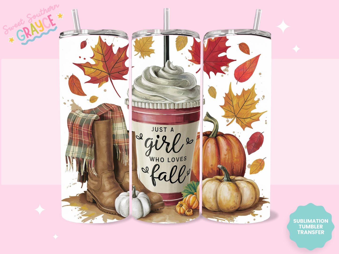 20oz SUBLIMATION TRANSFER - FALL THINGS DARK