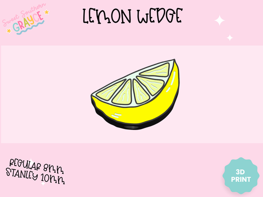 3D STRAW TOPPER- LEMON WEDGE