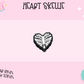 3D STRAW TOPPER- HEART SKELLIE