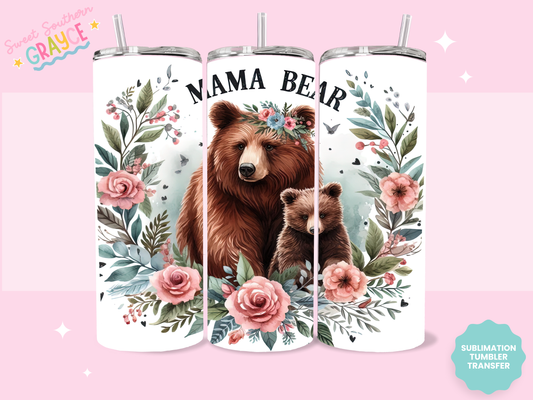 20oz SUBLIMATION TRANSFER - MAMA BEAR