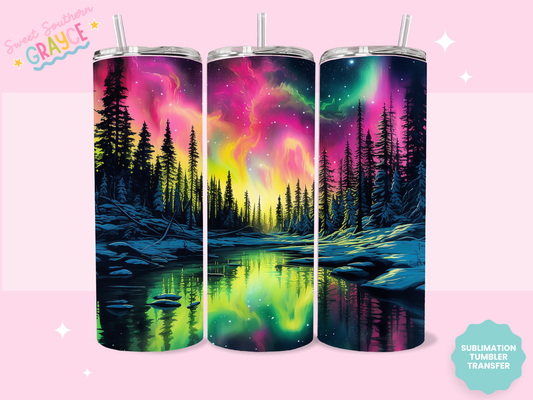 20oz SUBLIMATION TRANSFER - NORTHERN LIGHTS