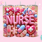 20oz SUBLIMATION TRANSFER - PINK NURSE THINGS