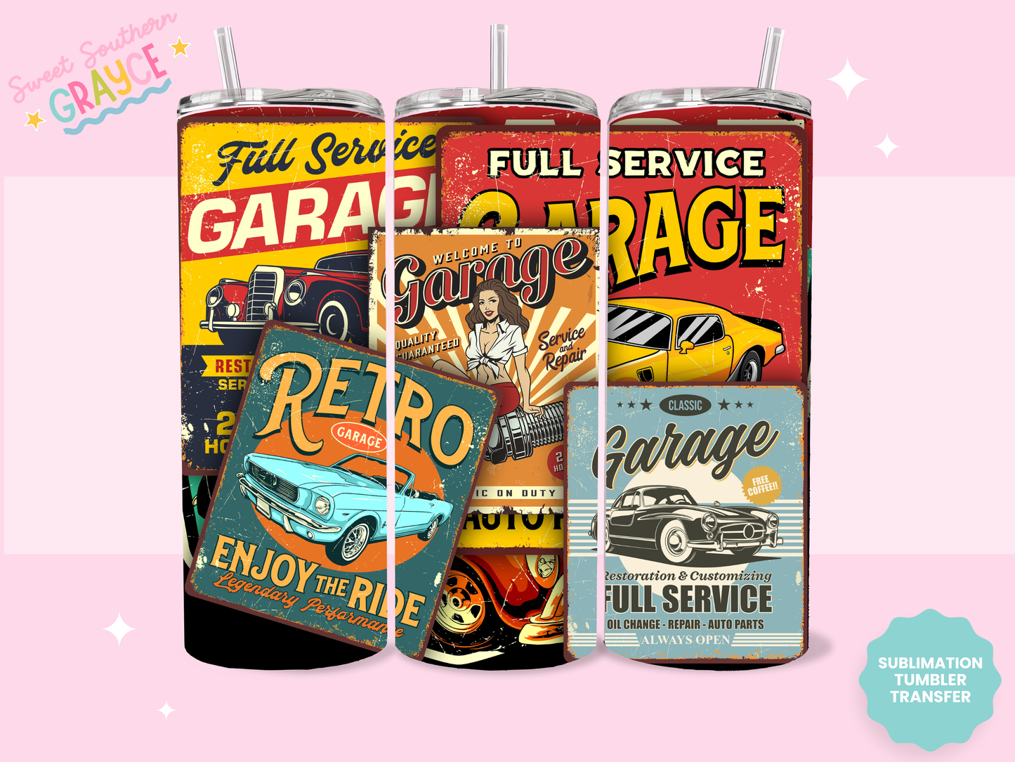 20oz SUBLIMATION TRANSFER- MEN CARS