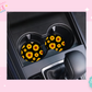 CAR COASTER SUBLIMATION TRANSFER - BLACK SUNFLOWER
