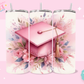 20oz SUBLIMATION TRANSFER - PINK GRAD CAP