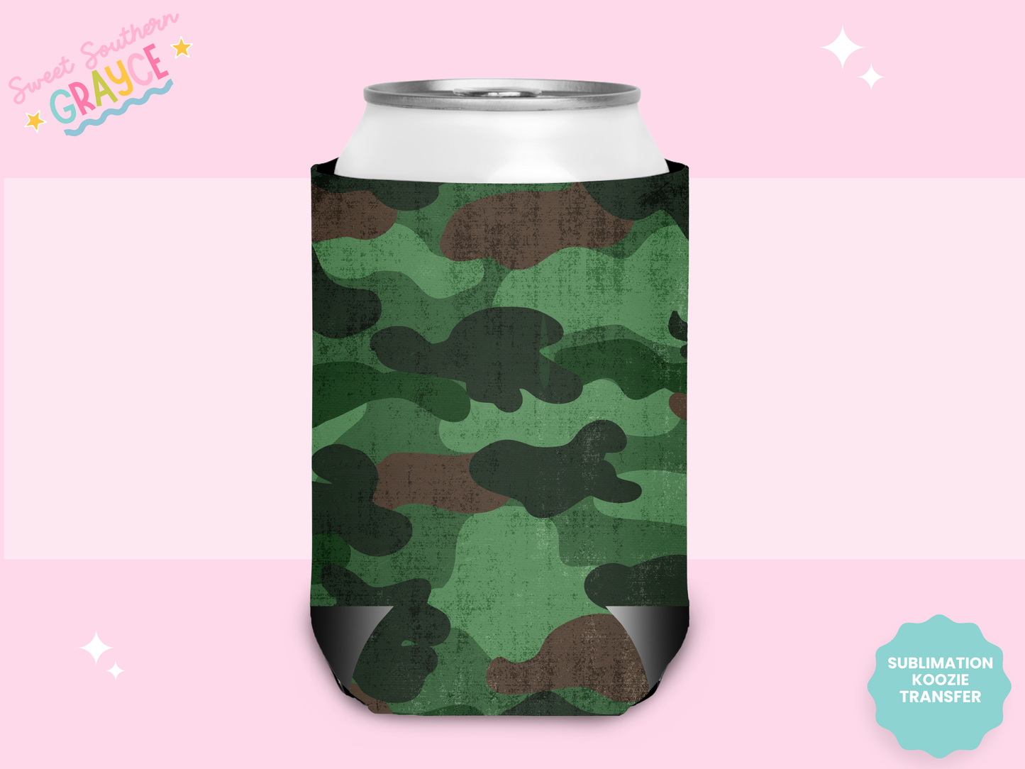 CAN KOOZIE SUB TRANSFER - CAMO