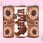 20oz SUBLIMATION TRANSFER - MAMA COWHIDE SUNFLOWER