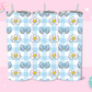 20oz SUBLIMATION TRANSFER- BLUE BOWS AND DAISIES