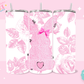 20oz SUBLIMATION TRANSFER - PINK CHEETAH BUNNY