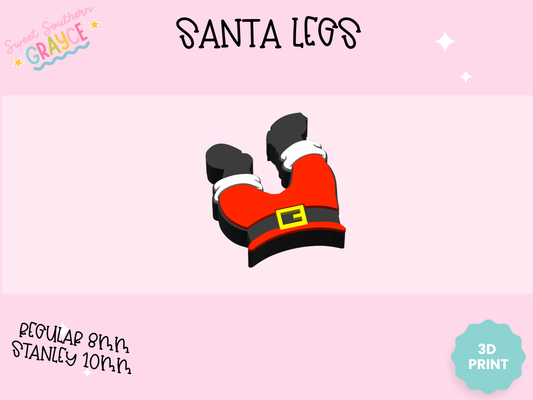 3D STRAW TOPPER- SANTA LEGS