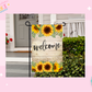 GARDEN FLAG SUBLIMATION TRANSFER - WELCOME SUNFLOWERS #2