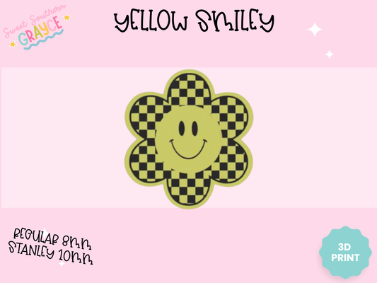 3D STRAW TOPPER- YELLOW SMILEY
