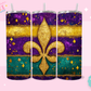 20oz SUBLIMATION TRANSFER- MARDI GRAS GLITTER