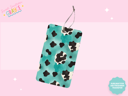 AIR FRESHIE SUB TRANSFER - TURQ COW PRINT