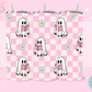 20oz SUBLIMATION TRANSFER- PINK CHECKERED GHOSTIES