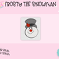 3D STRAW TOPPER- FROSTY THE SNOWMAN