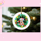 ORNAMENT SUBLIMATION TRANSFER - GREEN FLANNEL GIRL MOUSE