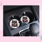 CAR COASTER SUBLIMATION TRANSFER - BOOK WITH PINK BOW