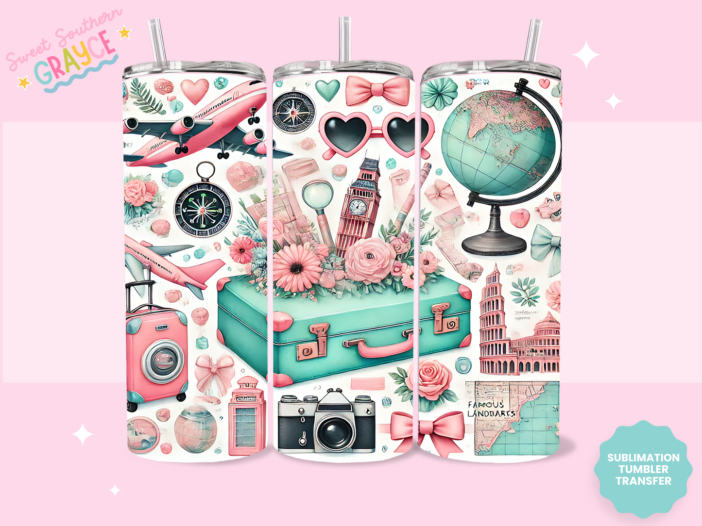 20oz SUBLIMATION TRANSFER - PRETTY TRAVEL THINGS