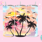 20oz SUBLIMATION TRANSFER - PALM TREES SUNSET BEACH