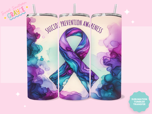 20oz SUBLIMATION TRANSFER - SUICIDE PREVENTION