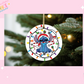 ORNAMENT SUBLIMATION TRANSFER - CHRISTMAS LIGHTS BLUE ALIEN