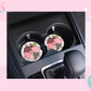 CAR COASTER SUBLIMATION TRANSFER - PINK CHECKERED APPLE