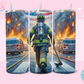 20oz SUBLIMATION TRANSFER - FIREFIGHTER SCENE