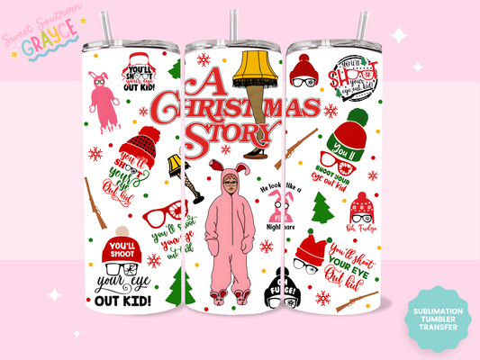 20oz SUBLIMATION TRANSFER - A CHRISTMAS STORY