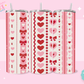 20oz SUBLIMATION TRANSFER- LOVE HEARTS AND BOWS