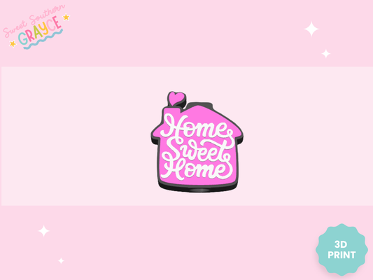 3D STRAW TOPPER- HOME SWEET HOME