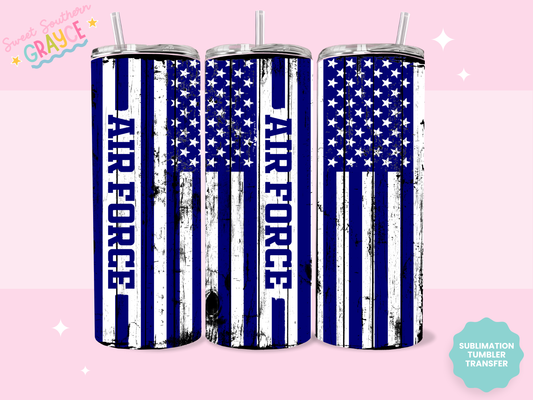 20oz SUBLIMATION TRANSFER - AIR FORCE FLAG