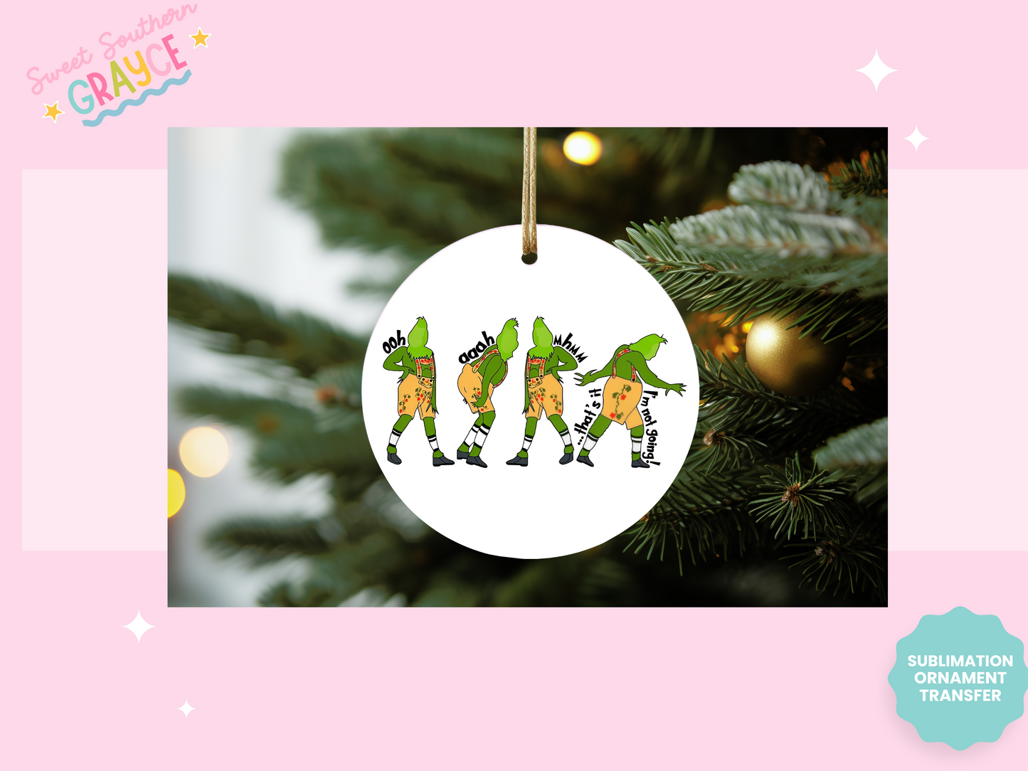 ORNAMENT SUBLIMATION TRANSFER - GMAN POSES