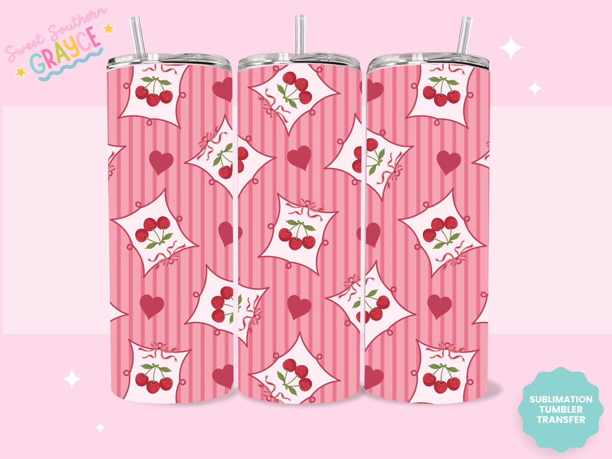 20oz SUBLIMATION TRANSFER- CHERRIES