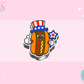 3D STRAW TOPPER- AMERICAN HOT DOG