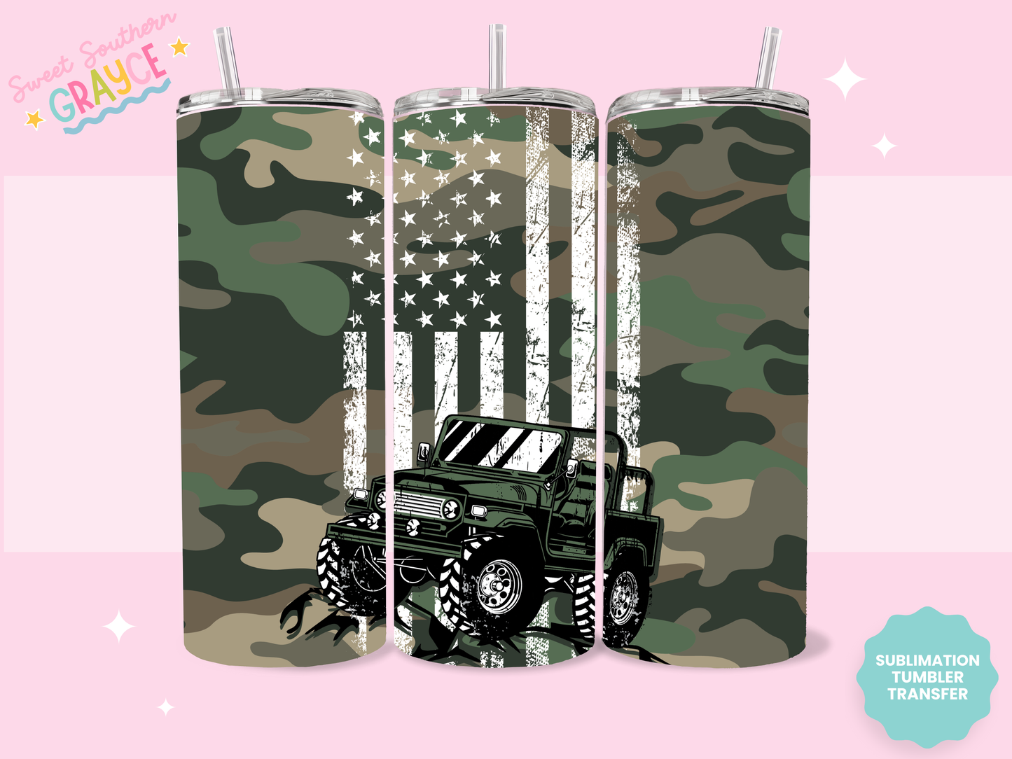 20oz SUBLIMATION TRANSFER - OFFROAD FLAG